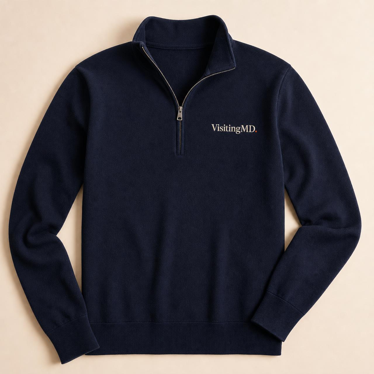 Ink navy VisitingMD quarter-zip